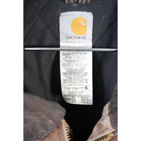 "Retail" Carhartt J14 DKB Quilt Lined Canvas Full Zip Santa Fe Jacket Dark Brown 2XL