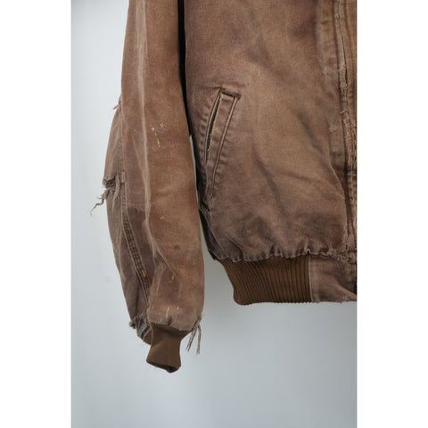 "Retail" Carhartt J14 DKB Quilt Lined Canvas Full Zip Santa Fe Jacket Dark Brown 2XL