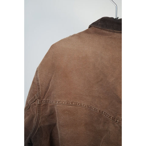"Retail" Carhartt J14 DKB Quilt Lined Canvas Full Zip Santa Fe Jacket Dark Brown 2XL
