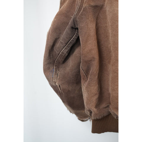 "Retail" Carhartt J14 DKB Quilt Lined Canvas Full Zip Santa Fe Jacket Dark Brown 2XL