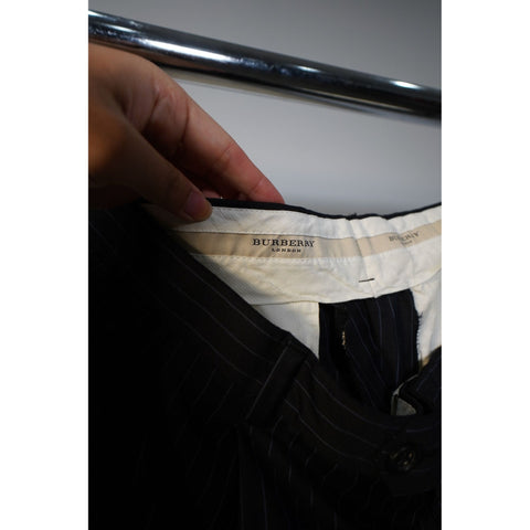 "Retail" Burberry London Pinstripe Trouser Black 32x31 Men's