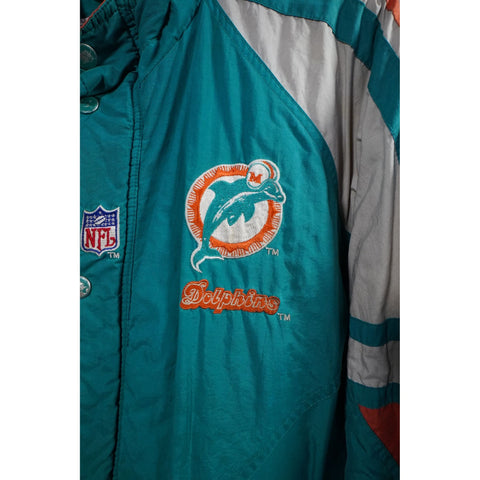 "Retail" Vintage Starter NFL Pro Line Miami Dolphins Full Zip Winter Jacket Medium Men's