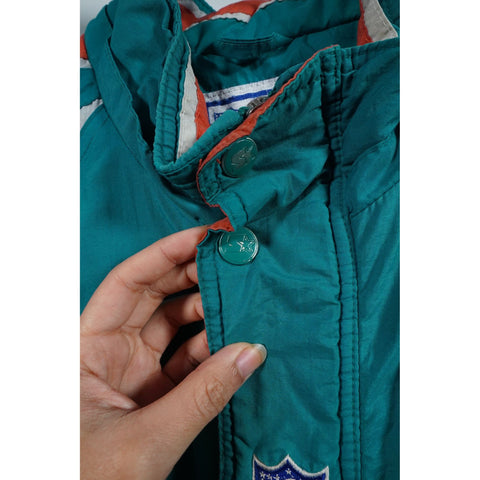 "Retail" Vintage Starter NFL Pro Line Miami Dolphins Full Zip Winter Jacket Medium Men's