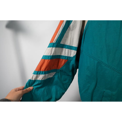 "Retail" Vintage Starter NFL Pro Line Miami Dolphins Full Zip Winter Jacket Medium Men's