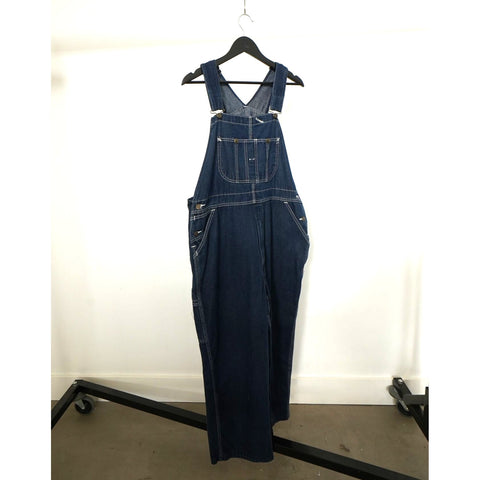 "Retail" Vintage Roebucks Dark Wash Bib Denim Overalls Blue W36.5 Men's