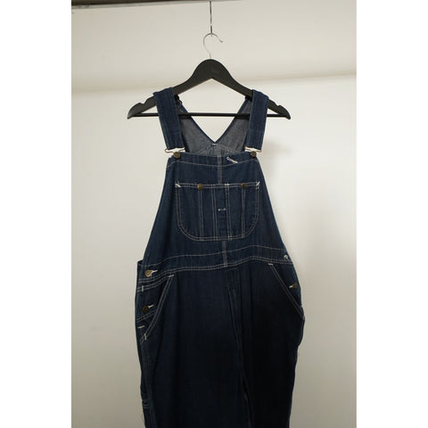 "Retail" Vintage Roebucks Dark Wash Bib Denim Overalls Blue W36.5 Men's