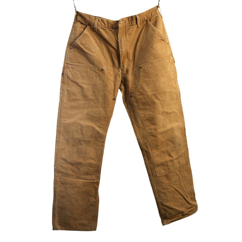 "Retail" Carhartt B136 BRN Dungaree Fit Double Knee Carpenter Work Pants Brown W36 Men's