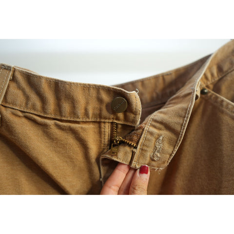 "Retail" Carhartt B136 BRN Dungaree Fit Double Knee Carpenter Work Pants Brown W36 Men's