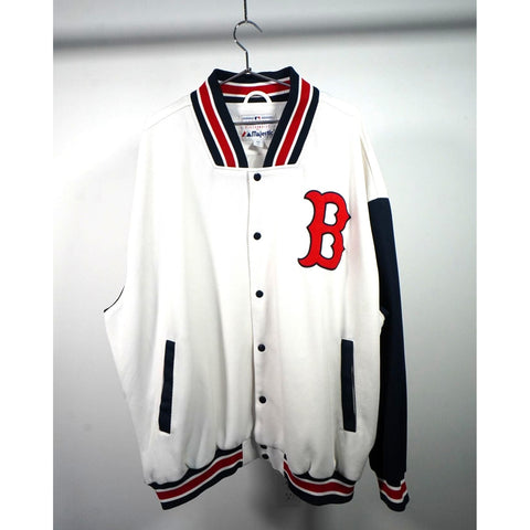 "Retail" Majestic Genuine Merchandise MLB Boston Red Sox Snap Bomber Jacket 4XL Men's