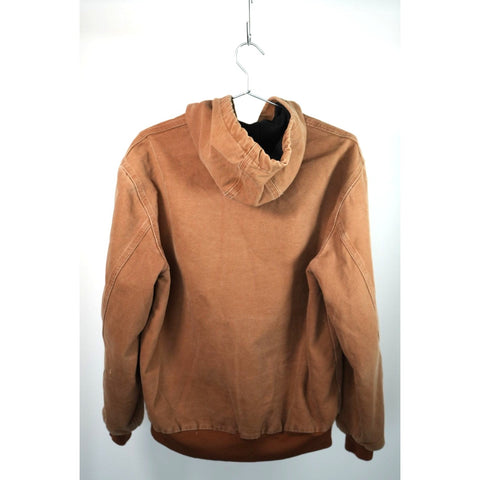 "Retail" Vintage Carhartt J160 BRN Thermal Lined Canvas Full Zip Active Jacket Brown M