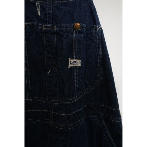 "Retail" Vintage 1960's Lee Union Made Jelt Denim Bib Overalls Blue W39 Men's Made in USA