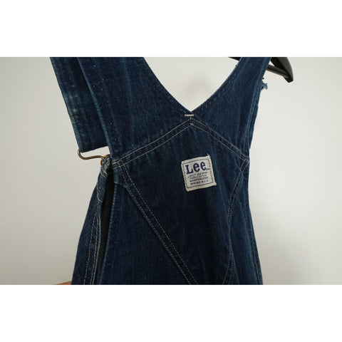 "Retail" Vintage 1960's Lee Union Made Jelt Denim Bib Overalls Blue W39 Men's Made in USA