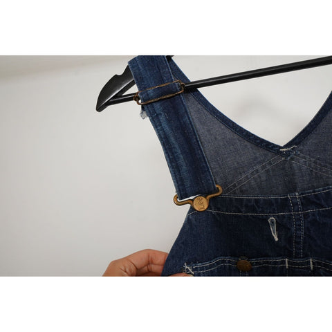 "Retail" Vintage 1960's Lee Union Made Jelt Denim Bib Overalls Blue W39 Men's Made in USA