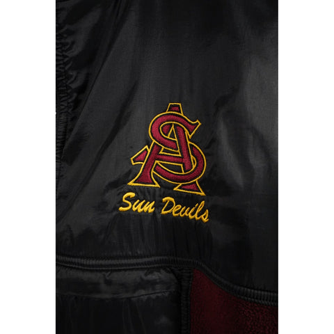 "Retail" Vintage Champion Arizona State Sun Devils 1/4 Zip Pullover Jacket Black/Maroon